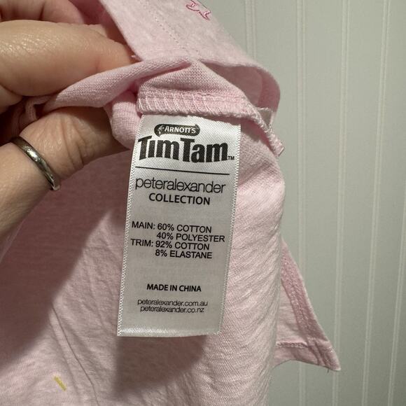 Peter Alexander Arnotts Tim Tam Pink Tee Shirt NEW Size Small - Picture 6 of 7